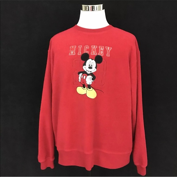 Disney Other - Vintage Disney Embroidered Mickey Fleece Pullover